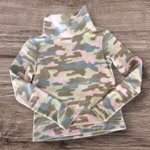 Dudley Stephens Park Slope Turtleneck Camo Vello Fleece XS NWT